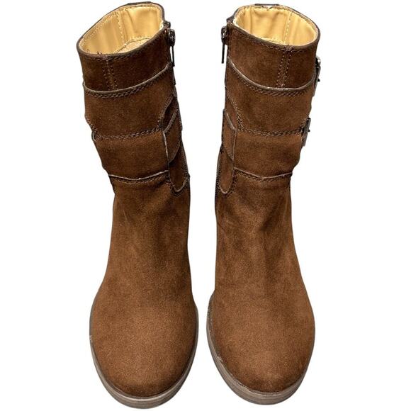 Hush Puppies Saige‎ Olivya Women's Biker Boots Brown Size 7 - Picture 8 of 10